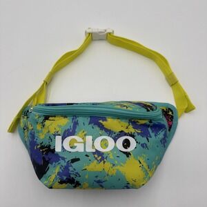 Igloo Cooler Fanny Pack Paint Splattered Beach Party Statement Piece